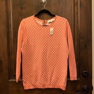 NWT Loft polka dot sweater